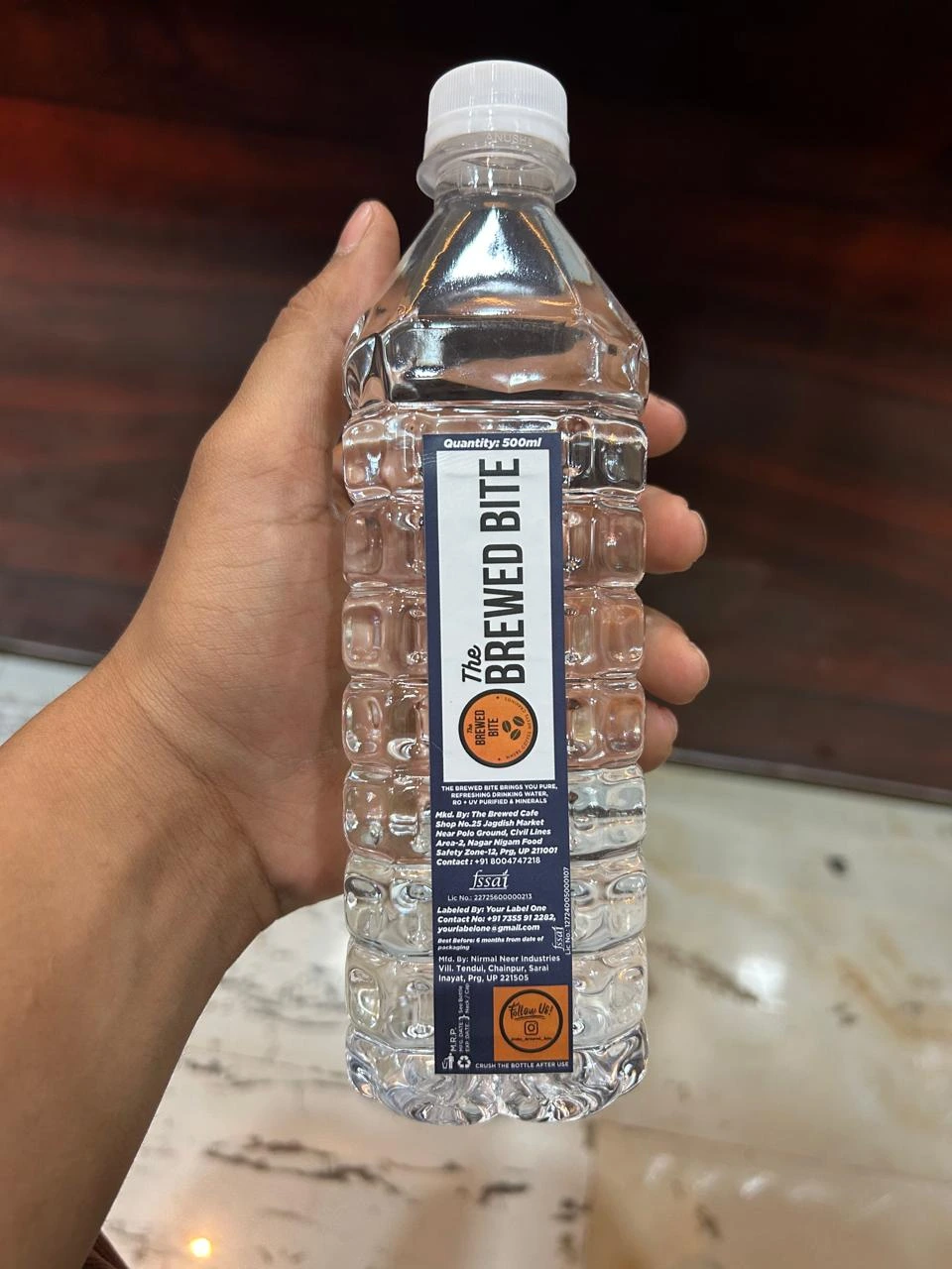 Custom label bottle example