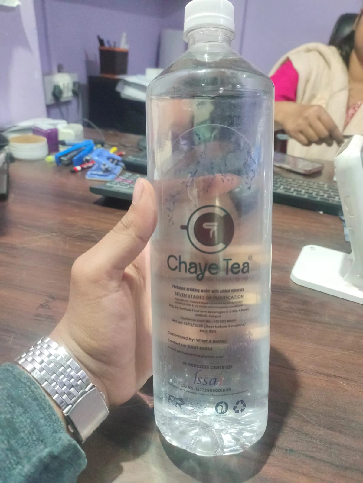 Custom label bottle example
