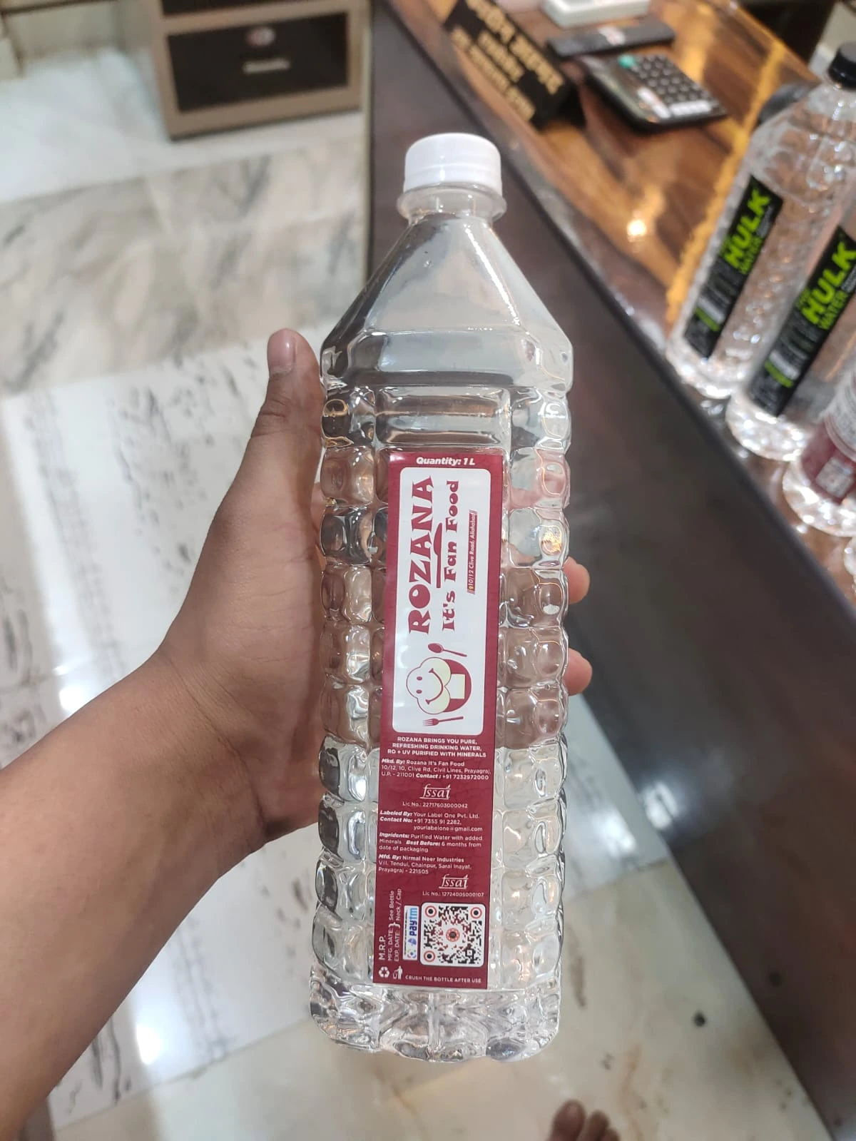 Custom label bottle example